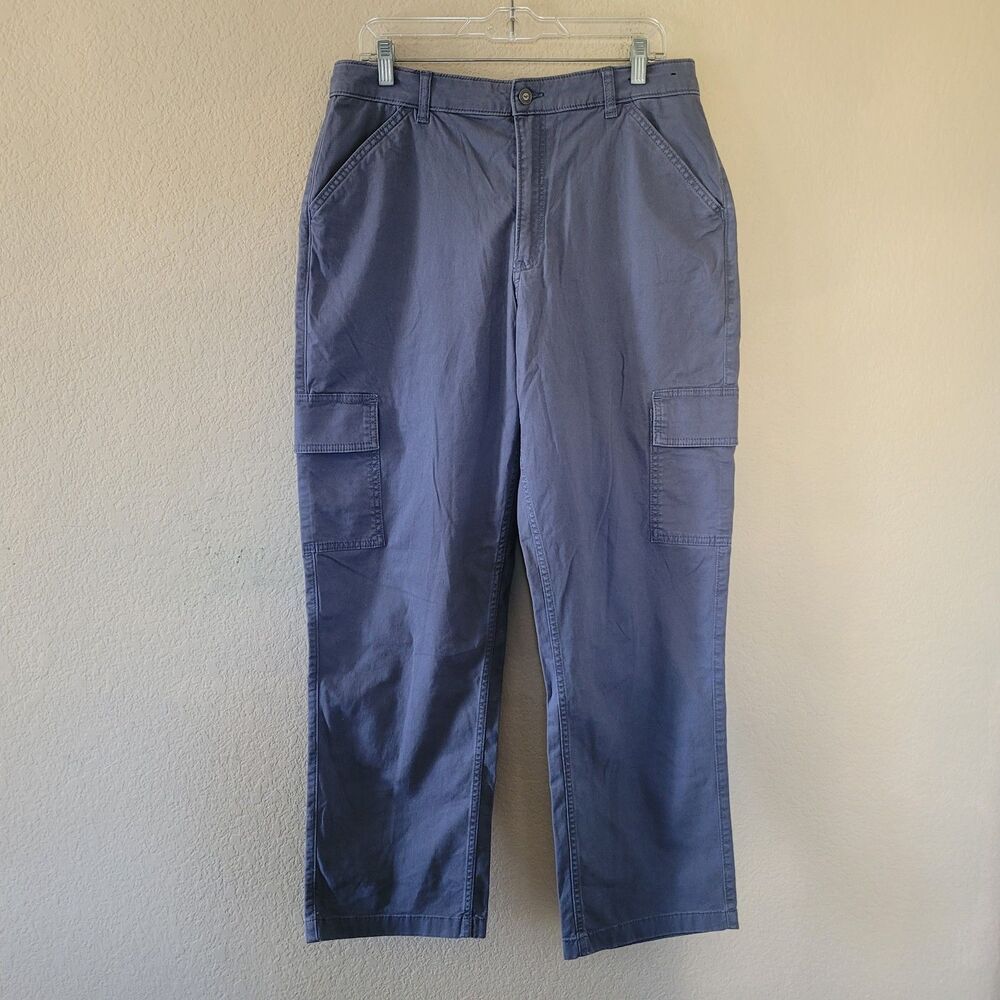 Hollister Straight Leg Cargo Pants in Slate Blue